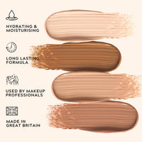 Leichner Camera Clear Tinted Foundation in BEIGE | Full Coverage Hydrating Foundation for a Smooth, Natural-Looking Finish | Buildable & Long-Lasting Makeup | 30ml