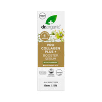 Dr Organic Pro Collagen Booster Serum, Hyaluronic Acid, Smooth Fine Lines & Wrinkles, Anti-Ageing, Firming, Lightweight, Vegan, Cruelty Free, Paraben & SLS Free, Organic, 30ml