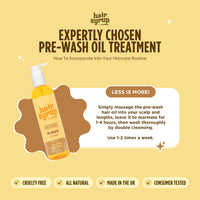 Hair Syrup | The Original Pre-Wash Hair Oil | Infused with Cherry, Apricot & Almond | For Knotty, Tangled or Dull Hair Needing A Shine | Vegan | 100% Natural | 300ml Pump Bottle Applicator
