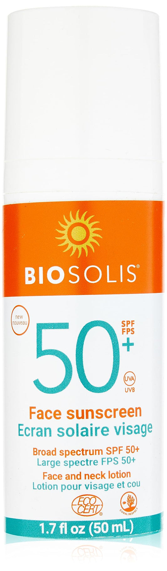 Biosolis Face Sunscreen and Neck Lotion SPF 50 For Unisex 1.7 oz Sunscreen