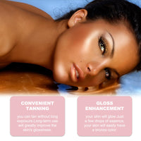 INBOLM Tanning Drops 60ml, Sunless Tanning Drops Gentle Ingredients with Gloves,Enhancing Your Natural Skin Tone,Naturally Boost Melannin Promotes Skin Health and Pigmentation