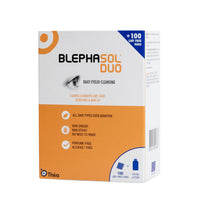 2 x Blephasol Duo 100 ml Micellar Eyelid Cleansing Lotion with 100 Lint-Free Pads | Effective and Gentle Cleansing for Make-Up Removal, Inflamed and Sensitive Eyelids | Soap & Alcohol-Free