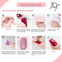 EONFAVE 24 Pcs French False Nails - Press on Nails - Full Cover False Nails Nude White Square Stick on Nails - French Fake Nails Stick on Nails for Women and Girlfriend Nail Art