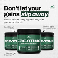 Kendal Mint Co. KMC Creatine Monohydrate Powder, 100% Pure UK Made, 300g, 60 Servings, 5g serving, Unflavoured, Easy Mix, Vegan Gluten Free -Supplement for performance, strength workouts & cognition by Kendal Mint Co