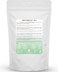 ETC Cosmetic`s French green clay - 200 gr - DIY Face Masks, Body Mask, Hair Mask, Soft Peels and Scrubs, Soap Making, Anti-Ageing & Skin firming, Natural And Chemical Free