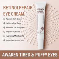 Retinol Eye Cream With Retinol Serum & AHA 30% & BHA 2% -Under Eye Cream For Dark Circles Puffy Eyes -Retinol Serum Moisturising Anti-Wrinkle Anti-Aging Eye Creams (Retinol Eye Cream)