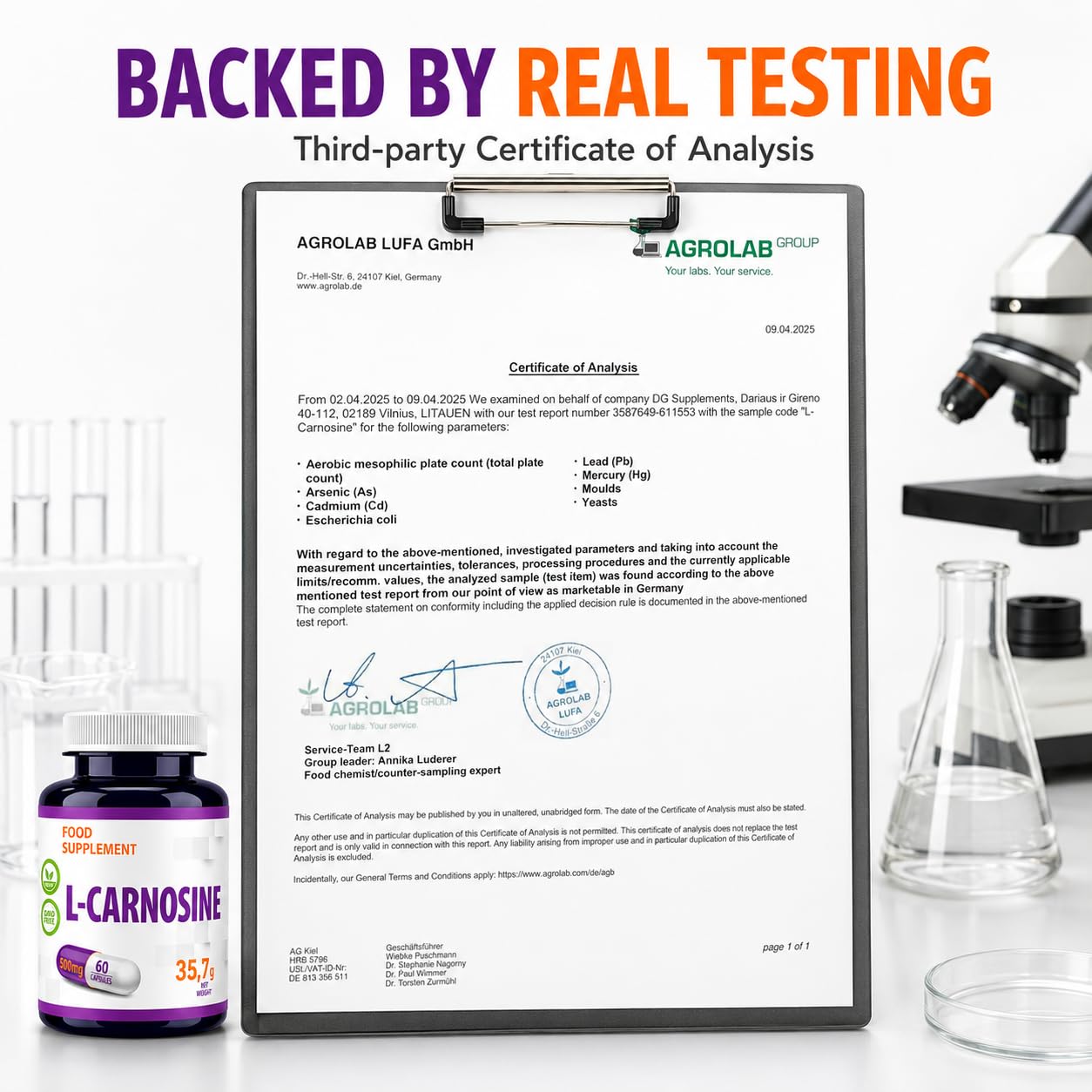 Hepatica L-Carnosine 500mg | Beta-Alanine & Histidine Dipeptide | 60 Vegan Capsules | 2-Month Supply | 3rd Party Lab Tested