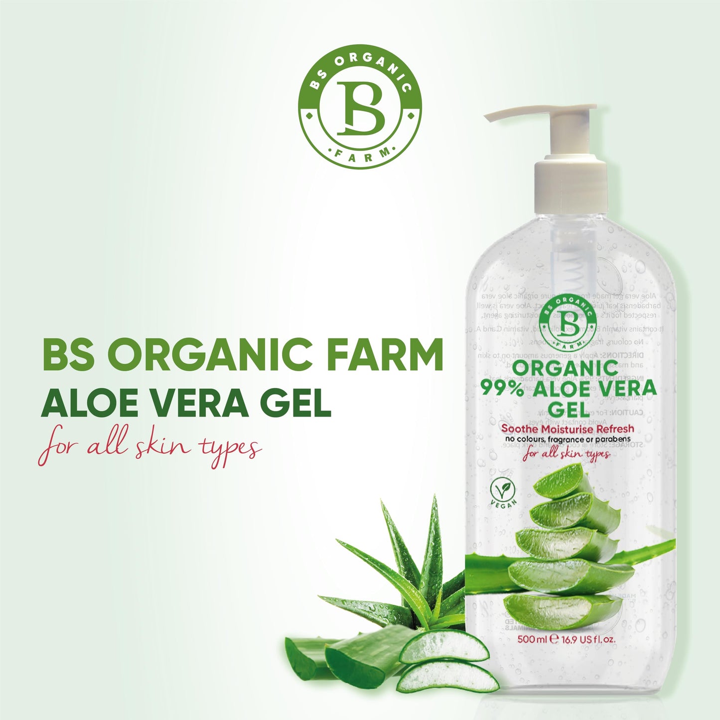 Organic Aloe Vera Gel for Face, Hair & Body, 100% Pure ingredients | Moisturiser | Rich in Vitamins | for All Skin Types | great After Sun lotion cream | Vegan | Made in UK.