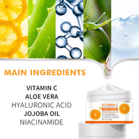 Vitamin C Face Cream, Vitamin C Cream with Hyaluronic Acid & Vitamin E, Anti Aging Vit C Serum Day & Night Face Cream for Women and Men, Boost Skin Collagen, Brighten Hydrate and Plump Skin
