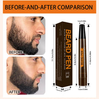 DMQ Beard Pencil Filler,Brown Tattoo Eyebrow Pen with Fork Tip,Waterproof, Long Lasting, Natural Looking,Hair and Beard Filler for Define & Sharpen Hair, Beard & Eyebrow