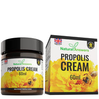Natural Answers Bee Propolis Cream 60ml - Moisturising Natural Propolis Balm Ointment Remedy for Dry Skin, Cold Sores and Spots - UK Manufactured