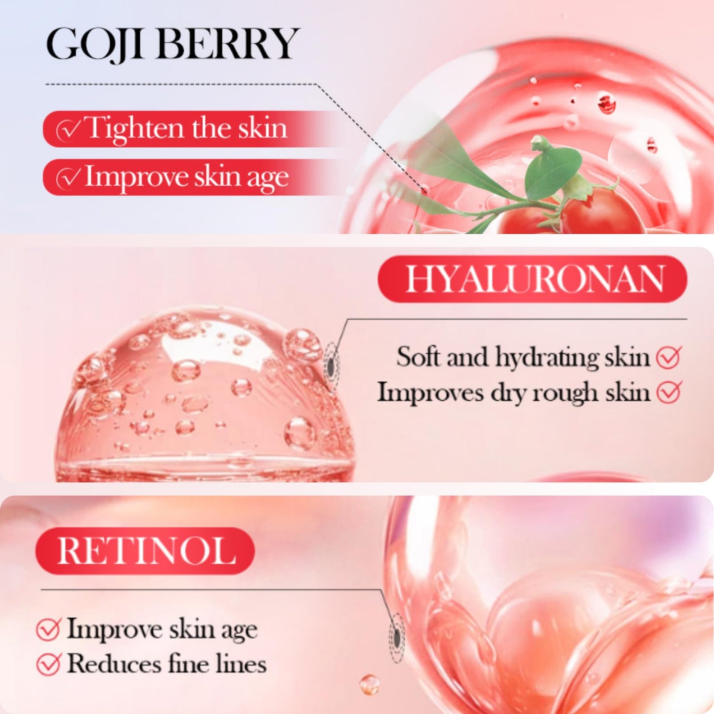Go-ji Berry Facial Cream - Face Moisturiser - Goji Berry Face Cream For Women - Skin Tightening Cream For Face - Anti Wrinkle & Aging Cream Repair Skin Barrier - Smooth,Hydrate Skin Day Cream 100g