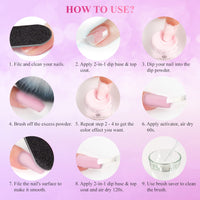 Saviland Dip Powder Nail Kit - 10 Colors Nail Dip Powder System French Nail Art Manicure Starter Kit with 2-In-1 Dip Base & Top Coat, Activator for Nail Salon Home DIY, No Nail Lamp Needed