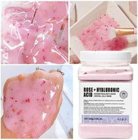 650g Moisturizing Jelly Face Mask Powder for Smooth & Hydrated Skin- Peel Off Formula Ideal for Home & Spa Care with Repairing Properties (Rose Hyaluronic Acid)