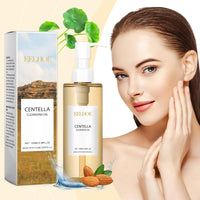 Xinyig 100ML Centella Cleansing Oil,Centella Light Cleansing Oil,Oil-Based Facial Cleanser Gentle Makeup Removal,Centella Cleanser and Makeup Remover,Cleansing Oil and Cleansing Foam,Deep Cleansing of Pores