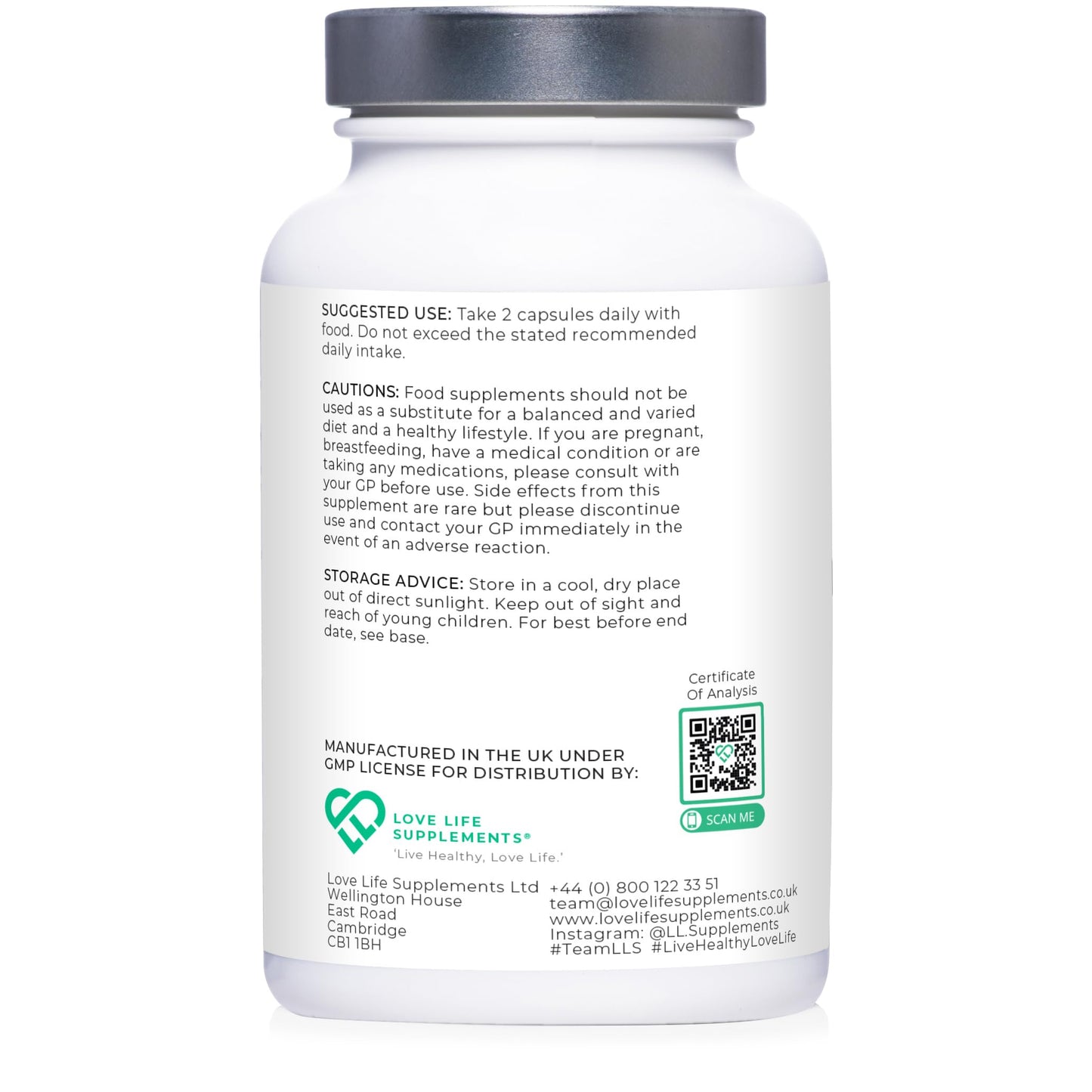 Lions Mane Supplement High Strength - Premium Organic 8:1 Mushroom Extract from Fruiting Body - 120 Capsules, 60 Day Supply - No Fillers
