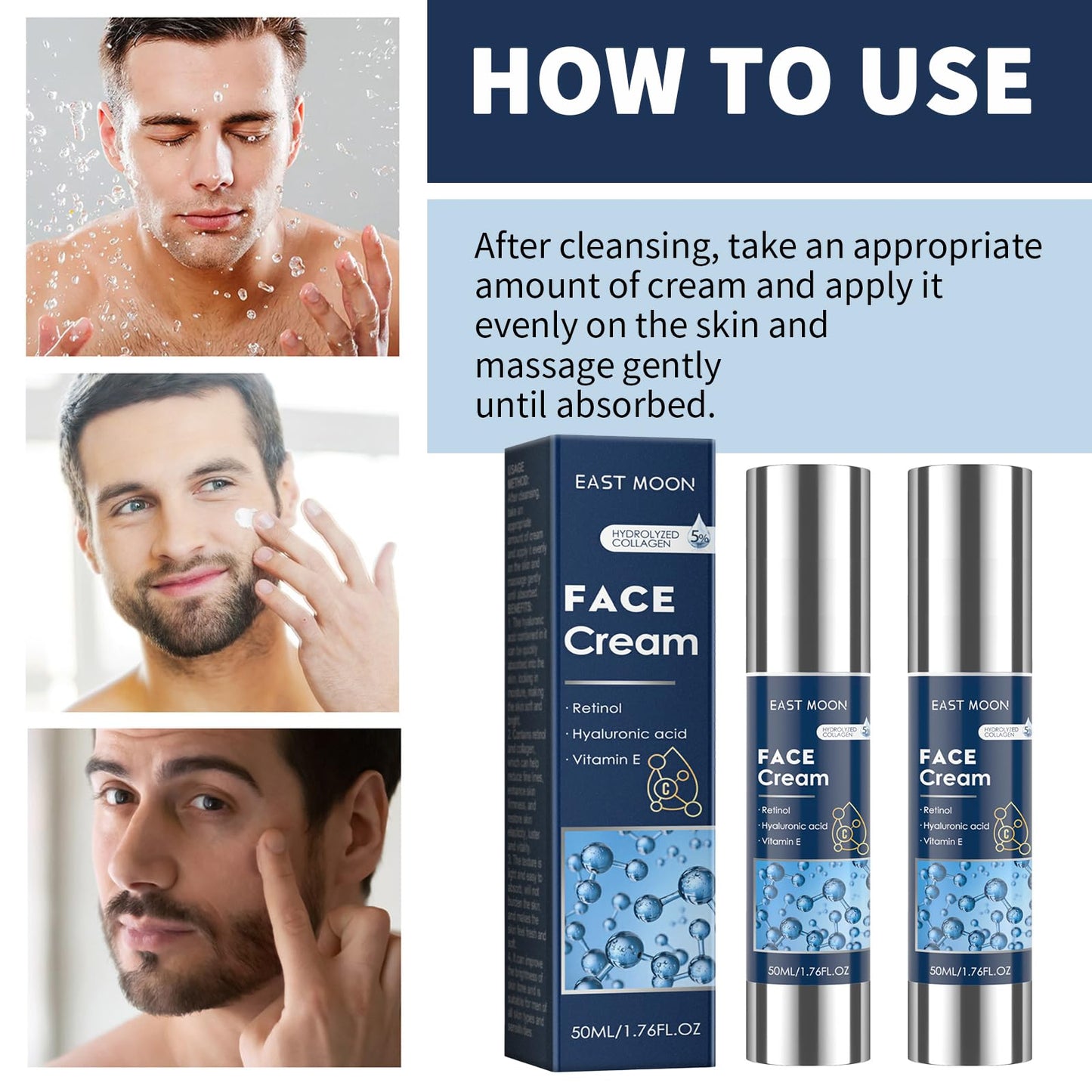 MADGININE 2 Bottles Of Particle Face Cream For Men Particle Man Particle For Men Eye Bag Treatment And Facial Lotion For All Skin Tones Wrinkle And Dark Spot Facial Moisturizer