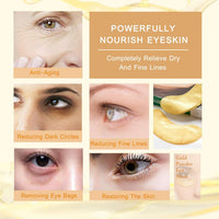 sefudun 24K Gold Under Eye Treatment Mask,Eye Masks for Dark Circles, Anti Wrinkle Treatment, Under Eye Gel Pads, Eye Mask for Puffy Eyes, Skincare, Hydrating | 60 Pieces/30 Pair