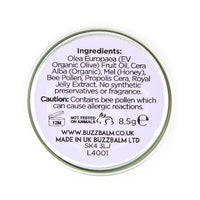 BUZZBALM Kids Moisturiser Dry Skin Cream - 100% Natural For Kids with Sensitive Very Dry Problem Prone Skin with Lavender Honey Natures Gift For Mum and Dad (8.5g)