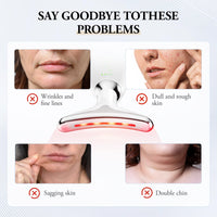 ANLAN Face Massager,7-in-1 Facial Lifting Device,Face Sculpting Device,7 Colors 3 Modes Facial Massager Electric Anti-Aging,45°C EMS Red Light Therapy Neck Lift Wrinkle Remover Skin Tighten Machine