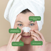 Pretty Face Facts Tea Tree Nose Pore Strips | Draws out impurities & oils, helping eliminate blackheads | 6 strips
