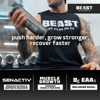 Beast Pharm EAA Amino Acids, 30 Servings Enhanced BCAA Powder | Sour Cherry
