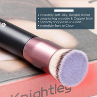 KINGMAS Flat Top Foundation Brush, Premium Kabuki Makeup Brush for Liquid, Blending, Cream, Powder,Blush Buffing Stippling Face Makeup Tools