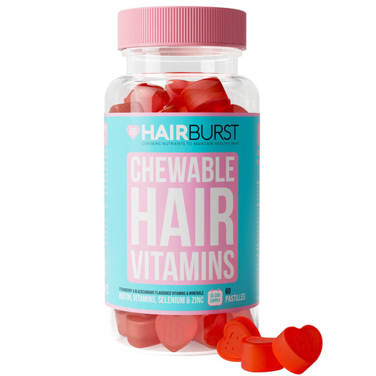 HAIR BURST Biotin Gummies for Hair Growth - Hair, Skin & Nails Vitamin Supplement, Reduces Breakage, Promotes Healthier Thicker Hair - Daily Chewable Vitamins - 1 Month