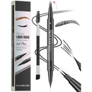 Vawolecy Microblading Eyebrow Pen, Brow Pencil 2-in-1 Dual-Ended Eyebrow Pencil with Micro-Fork-Tip Applicator and Precise Brush-Tip Create Hair Like Brows, Last All-Day