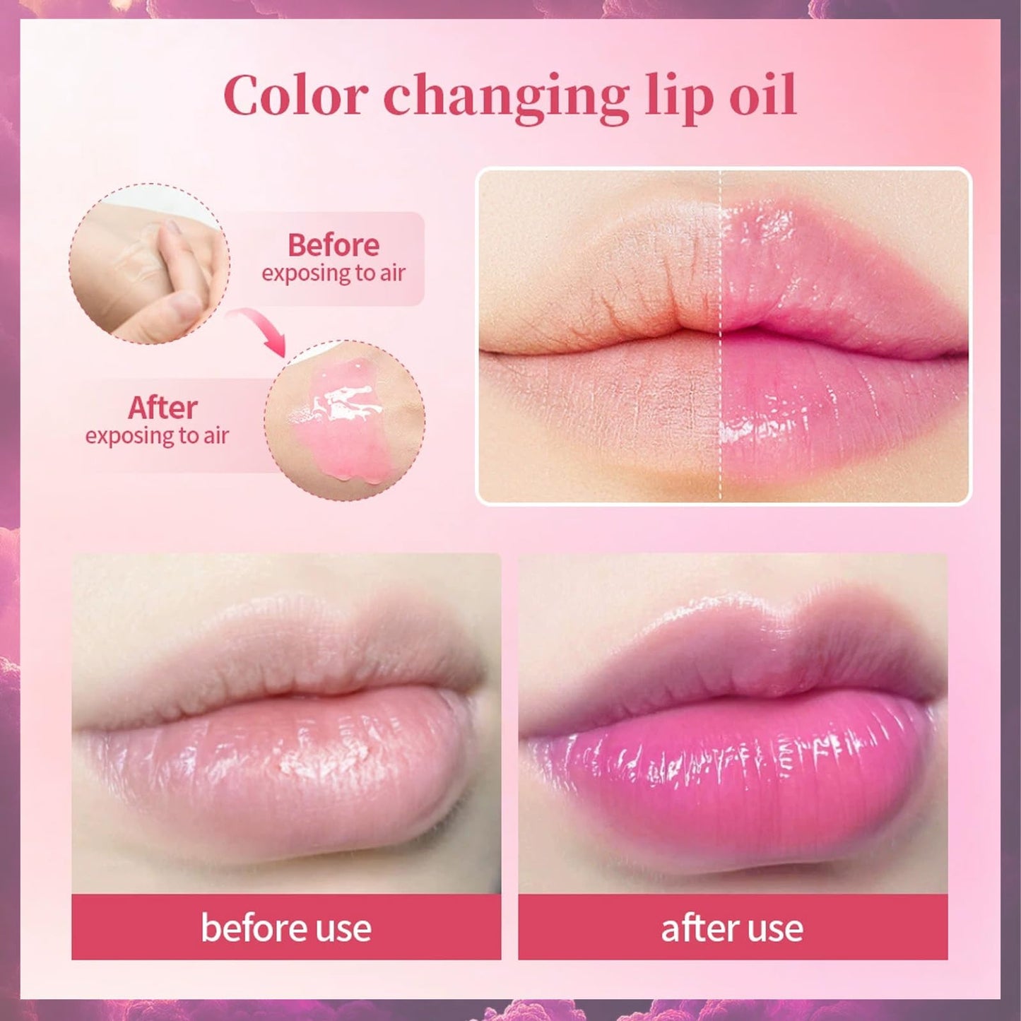 MINSHZEE Pink Moisturizing Plumping Lip Gloss, Moisturizing Lip Essence, 24-hour moisturizing, natural pink tint, reduces pigmentation, locks in moisture, lightweight and non-sticky.