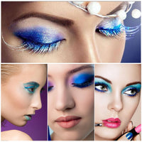 Fychuo Blue Eyeshadow Palette Glitter Eyeshadow Royal Blue Eye Shadow Pallets for Women Navy Blue Eyeshadow Sparkle 9 Colors Eye Makeup Shiny Shimmer Waterproof Palettes