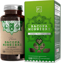 Focus FS Bacopa Monnieri | 120 Brahmi Capsules - 500mg Bacopa Per Serving | Vegan Brahmi Powder Monnieri Capsules | Non-GMO, Gluten & Allergen Free | Manufactured in The UK