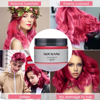 Red Hair Colour Wax, 120g Temporary Coloured Hair Paint Wax, Easy Washable Colour Change One Time Hair Dye for Kids Women Men, Suitable For Party Cosplay Halloween