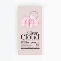 SILVER CLOUD Silver Cloud Satin Heatless Curler Set Infused with Silver Ions – Effortless Curls, No Heat Required (Pink, Medium)