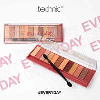 Technic Mega Eyeshadow Palette - 12 Pigmented, Long Lasting, Easy to Apply and Blendable Shades for the Perfect Day to Evening Looks - 18g (Paris)