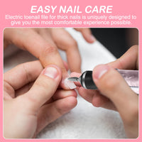 Bettinay 4 Speeds Nail Grinder for Thick Toenails Set, Electric Nail File for Various Nails and Shapes (18 Grinding Heads)