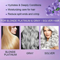 DMQ Purple Toning Hair Mask 50g, Intensive Toning Hair Mask for Lightened & Highlighted Cool Blonde Hair,Deeply Nourishing Damaged Hair,Deep Nourish Brighten Hair,Travel Size
