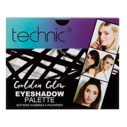 Technic the Main Edition Golden Glow Eyeshadow Palette with 15 Colours Fits Easily in Handbag