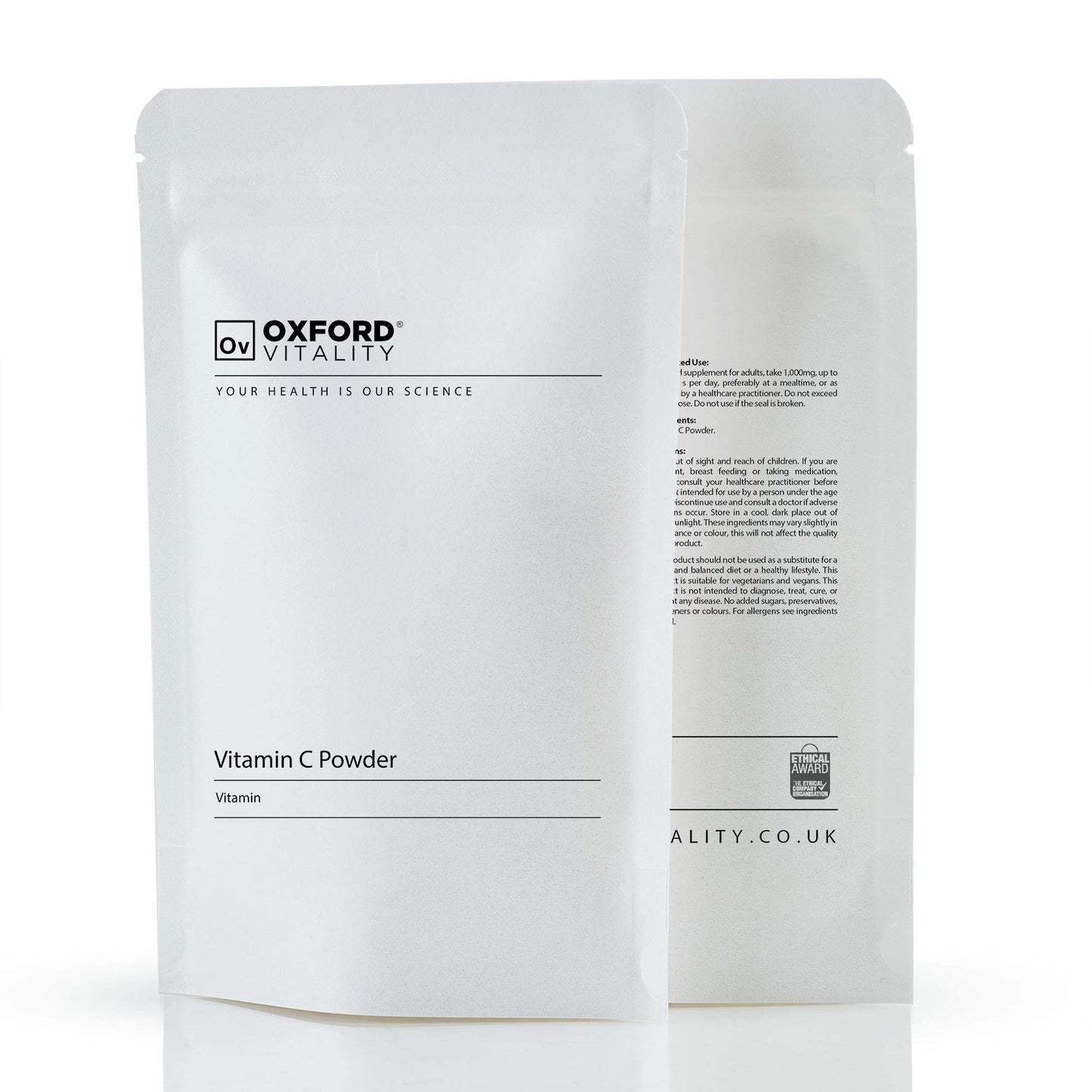 OV Oxford Vitality | Vitamin C Powder | Immune System Health Antioxidant Energy (100g)