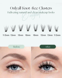 Onlyall Individual Eyelashes 3D Mink False Lashes Wispy EyeLash Fluffy 112 Pcs (11.5-16MM Pre-styled-Doll-7Pair) N06