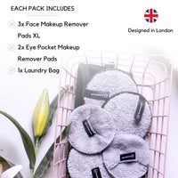 Ogato® Reusable Makeup Remover Pads and Eye Makeup Remover Pads Set - Just Use Water- XL Reusable Face Pads - Eco Friendly - FREE Laundry Bag - Makeup Remover Cloth For All Skin Types