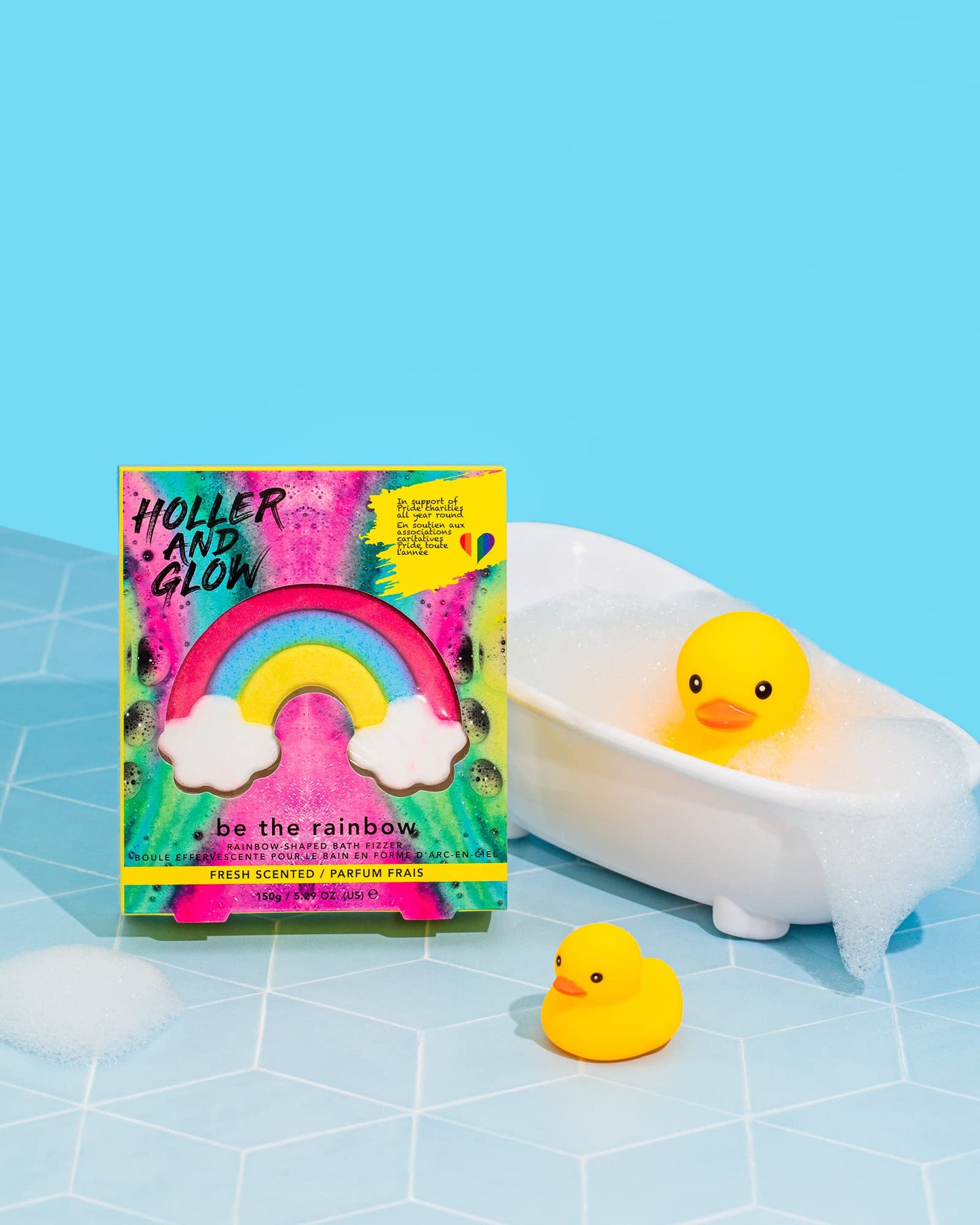 Holler & Glow Holler and Glow Be The Rainbow, Rainbow Shaped Bath Fizzer