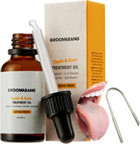 groomarang Groomarang Gum Oil - Made from 100% Pure Botanical Oils (Extra Fresh) Convenient Dropper Bottle for Accurate Dispensing 30ml Includes Stainless Steel Tongue Scraper