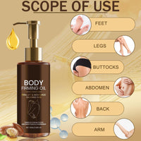 Orknglowy Firming Body Oil 100ML - Natural Body Oil for Women, Body Firming Oil with Castor Oil & Hyaluronic Acid, Massage Oils for Wrinkles, Fine Lines, Skin Tightening & Smooth, body oils for Dry Skin