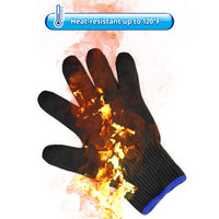 FOHOLA 1 Pcs Professional Heat Resistant Gloves for Hair Styling, Heat Proof Gloves, Heat Protection Gloves for Curling Wand (1 Pcs, Black)