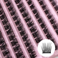 SIISTAS Lash Clusters, 120Pcs DIY Individual Eyelash Extenisons Natural Look D Curl Cluster eyelashes 8-16MM Reusable Individuals DIY at Home (#06)