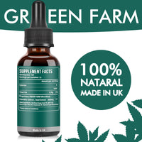 GREEN HEMP Premium Natural Oil Drops, High Potency Formula, Rich in Omega 3-6-9, Fatty Acid & Vitamin C-E, 100000mg 60ml