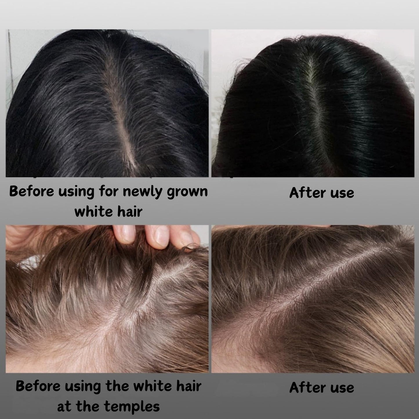 Safe and Convenient Hair Dye Comb, 2 in 1 Instant Hair Colour Stick with Built-In Comb, Portable Hair Dye Comb for Gray Hair Coverage, Fast Color Transformation in 12 Minutes (Dark Black Brown)