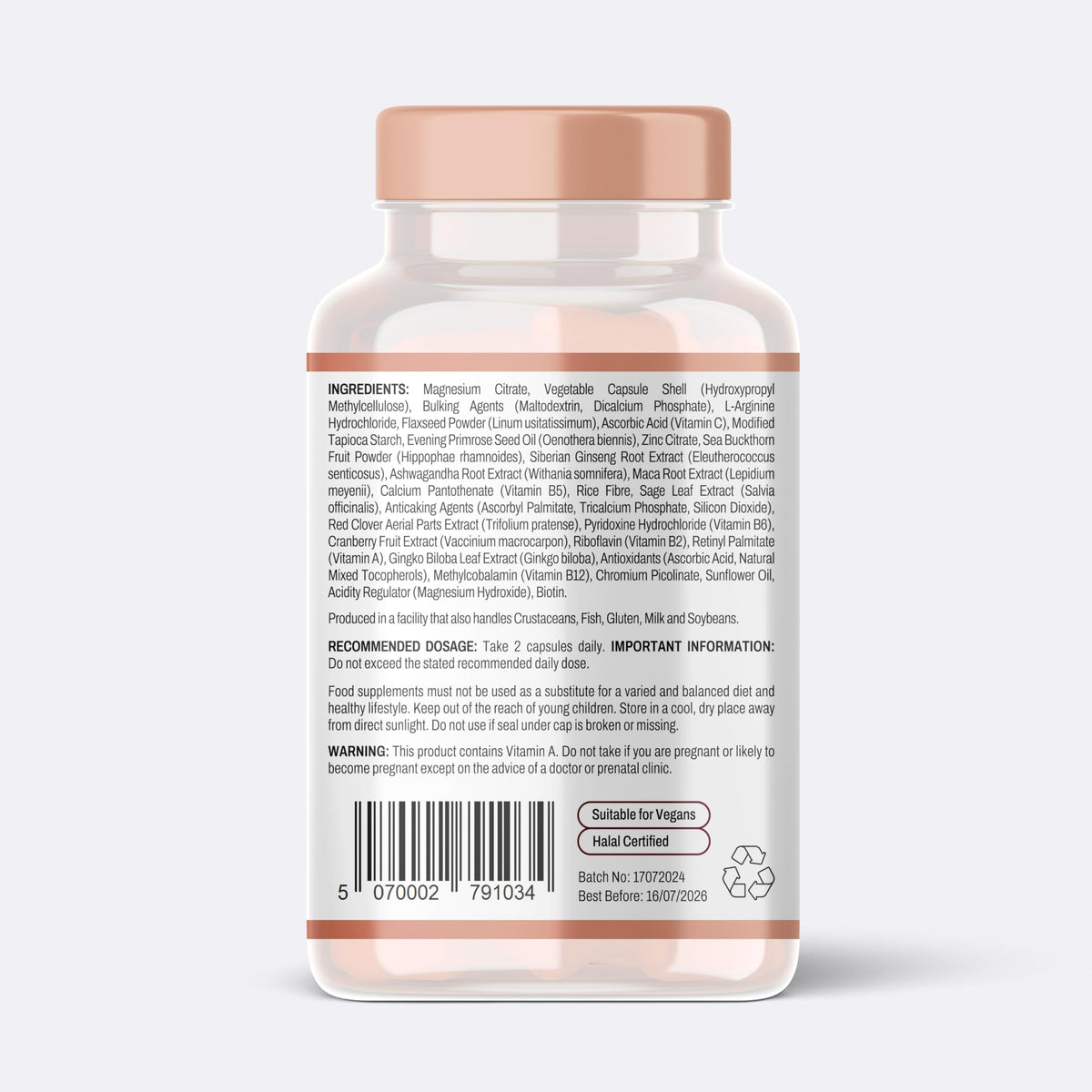 Totality Supplement | 1 Month Supply of 60 Capsules | Totality Menopause Supplement | Support During Perimenopause and Menopause | Multi-Nutrient Support with Evening Primrose & Red Clover | Vegan
