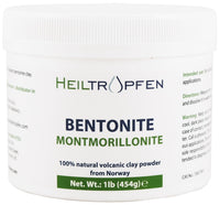 Bentonite Montmorillonite Powder | 1 Pound - 454 g | Ultra FINE | Montmorillonite Content 95% | Natural Mineral Dust | Heiltropfen®